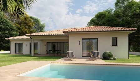 votre maison de 139m2 sur un terrain de 673m2 sur la commune de Le Porge au prix de 445000&euro; avec Alpha Constructions
